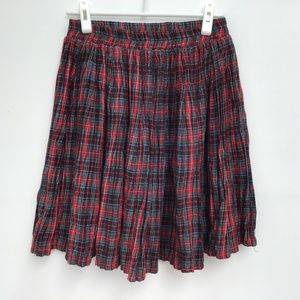 Pleated Tartan Plaid Skirt